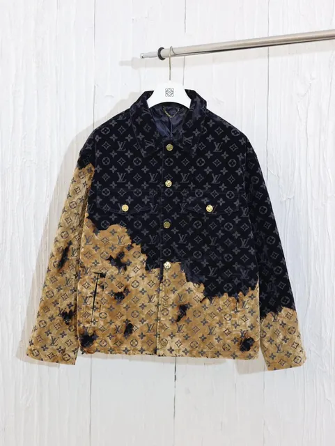 Louis Vuitton Velvet Monogram Jacket Burnout Effect