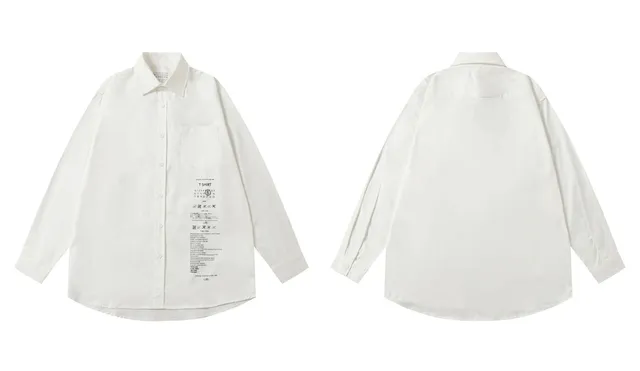 Maison Margiela Oversized Shirt Care Label Print