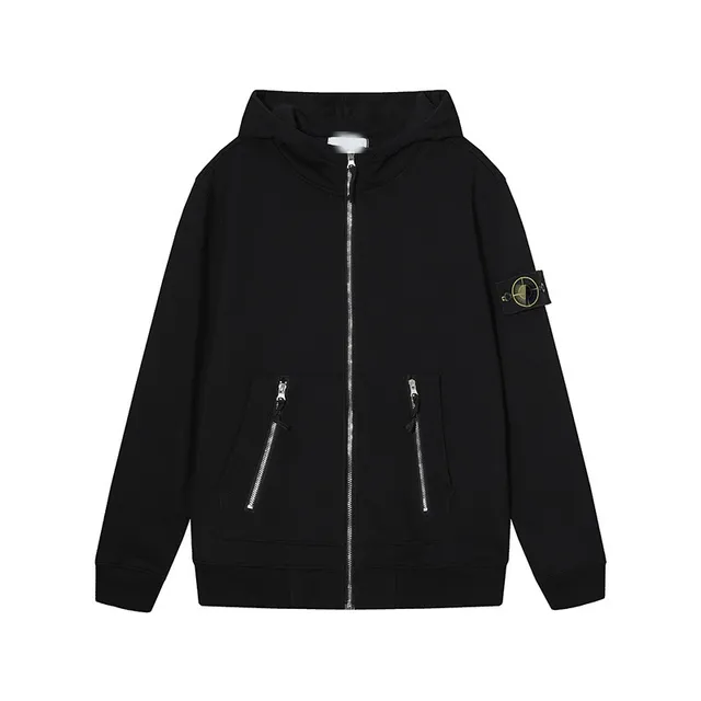 Stone Island Zip-Up Hoodie Compass Patch