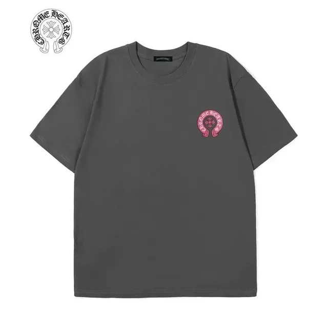 Chrome Hearts T-Shirt Pink Cross Logo