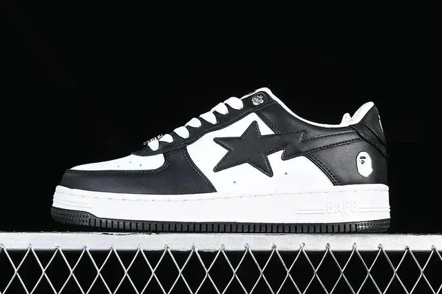 BAPE Shark Low Black White
