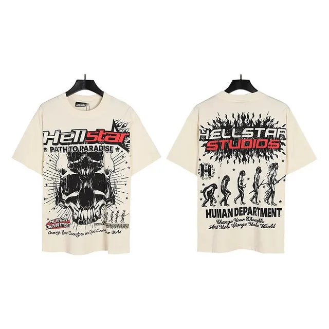 Hellstar × Corteiz Graphic Tee Human Department Skull Print