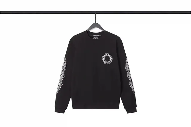 Chrome Hearts Crewneck Sweatshirt Cross Logo Sleeve Print