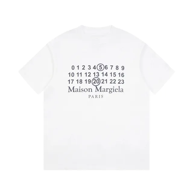 Maison Margiela Number Print T-Shirt Numbers 5 and 20 Circled