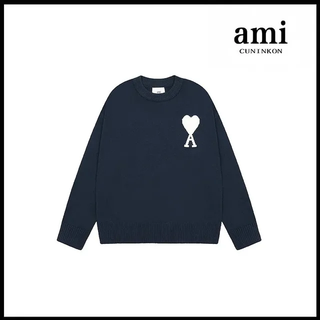 AMI Paris Knit Sweater Heart Logo