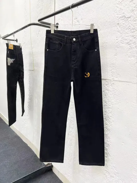 Balenciaga Jeans Embroidered Laurel Wreath