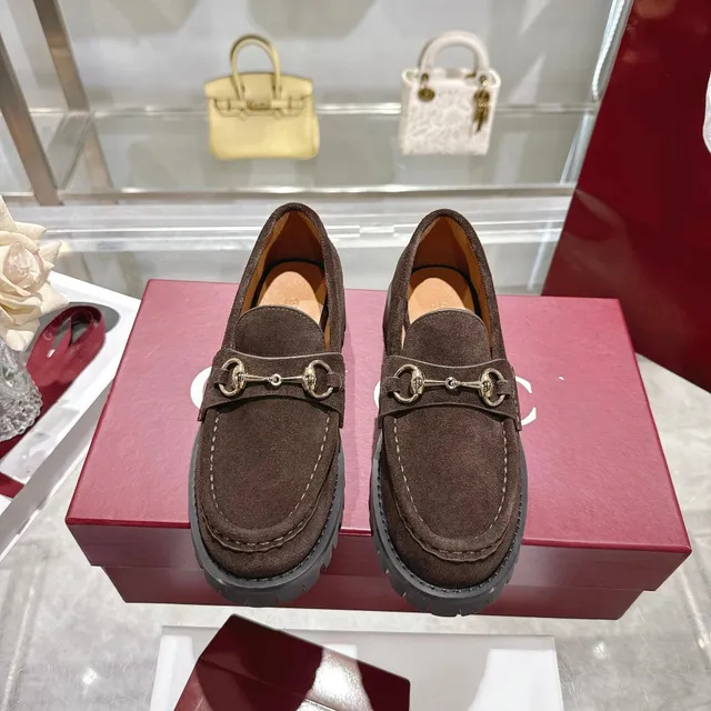 Gucci Horsebit Loafer Suede with Gold Horsebit