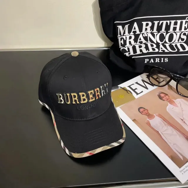 Burberry Baseball Cap Checkered Brim