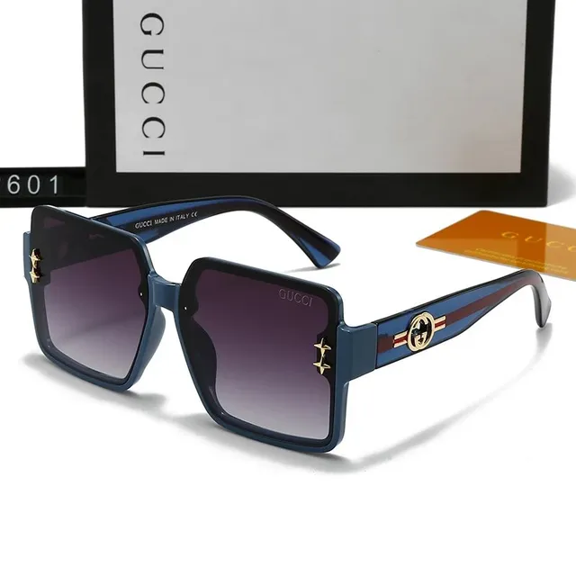 Gucci Square Sunglasses Web Stripe & Star Detail