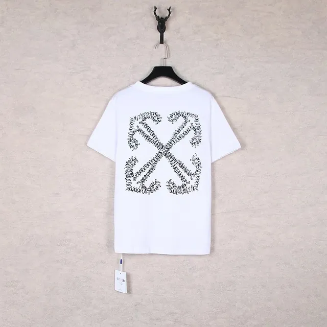 Off-White Arrow Graphic Tee Industrial Text Print