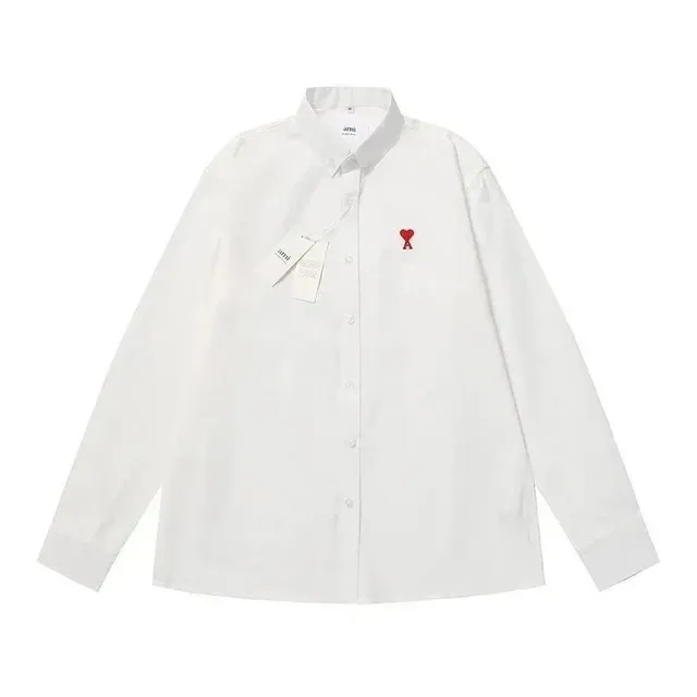 Amiri Button-Up Shirt Red Heart Logo