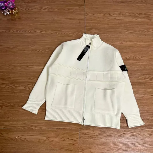 Stone Island Zip-Up Knit Sweater