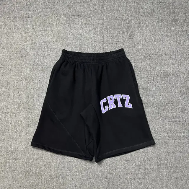 823 black and purple shorts