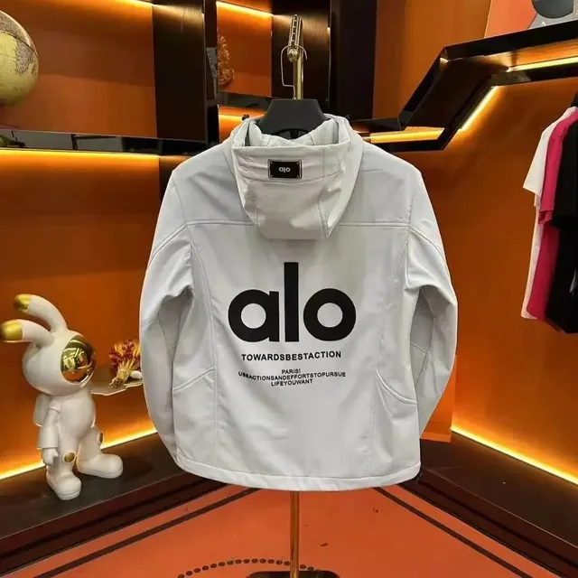 Alo Yoga Hooded Jacket Alo Logo Print