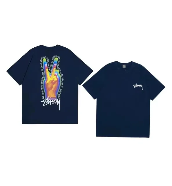 Stüssy Peace Sign Tee Rainbow Peace Hand