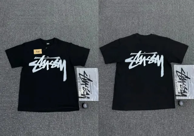 Stüssy Logo Tee White Script