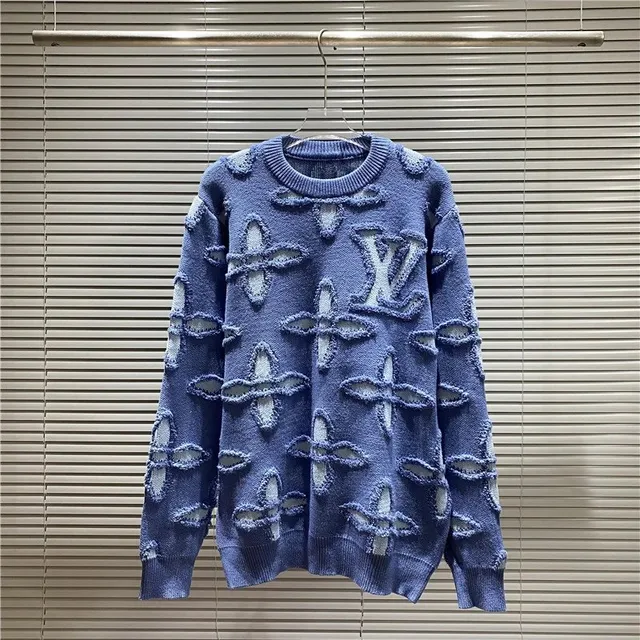 Louis Vuitton Monogram Knit Sweater Distressed LV Motif