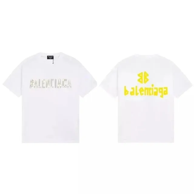 Balenciaga Logo T-Shirt Reflective and Yellow Print