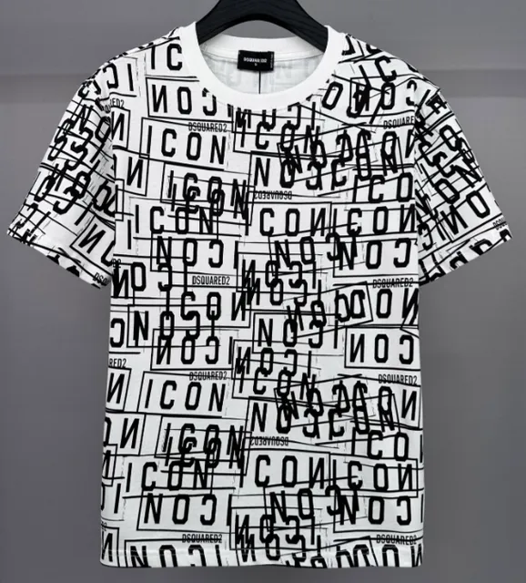Dsquared2 Printed T-Shirt Icon Logo All-Over Print