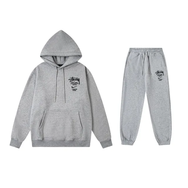 Stüssy × Nike Hoodie and Joggers Set World Cities