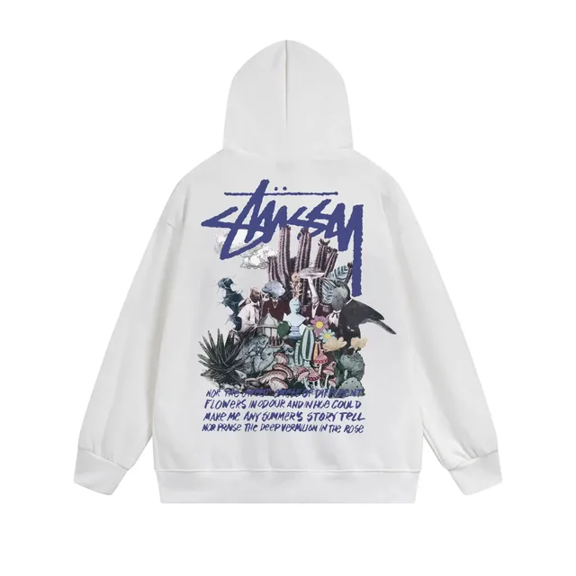 Stüssy Hooded Sweatshirt Cactus Garden Print