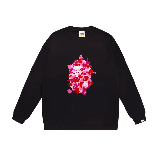 BAPE Shark Crewneck Sweatshirt Pink Camo Ape Head