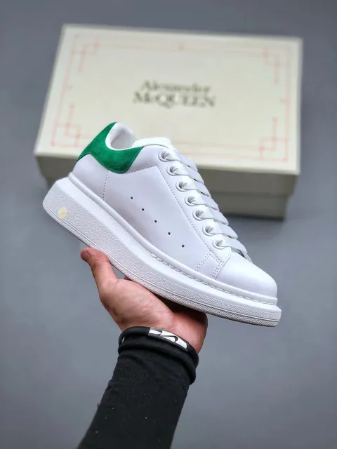 Alexander McQueen Oversized Sneaker White with Green Heel Tab
