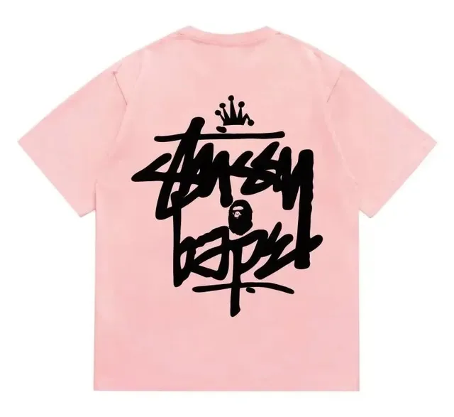 Stüssy × BAPE Graphic Tee Crown Logo with Ape Head