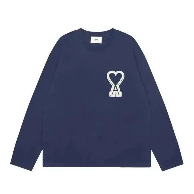 AMI Paris Long-Sleeve Tee Heart Logo