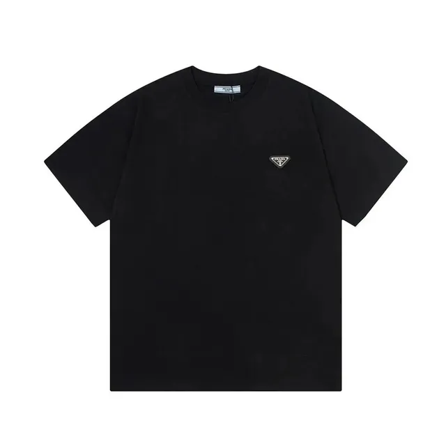 Prada Logo T-Shirt Metallic Triangle Logo
