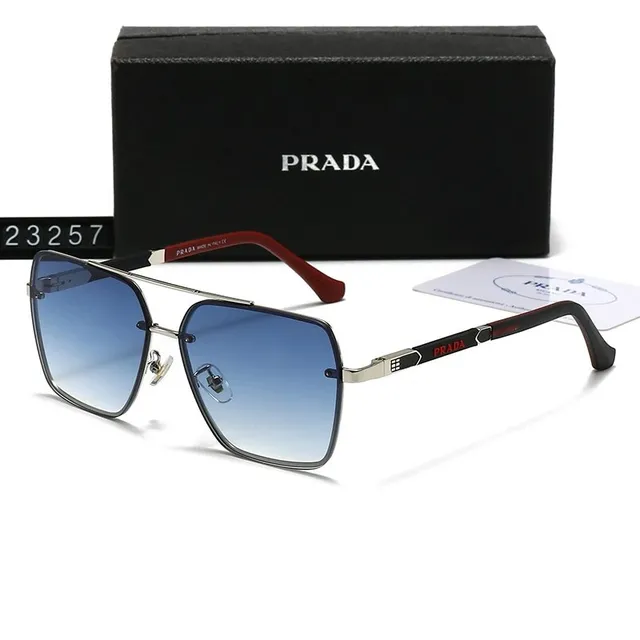 Prada Square Sunglasses Gradient Blue Lens