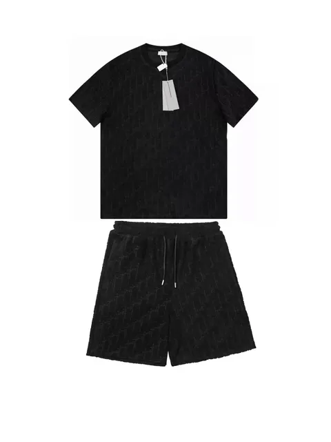 Dior T-Shirt and Shorts Set Oblique Jacquard