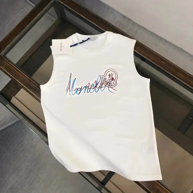 Moncler Sleeveless Logo Tee Signature Script Print