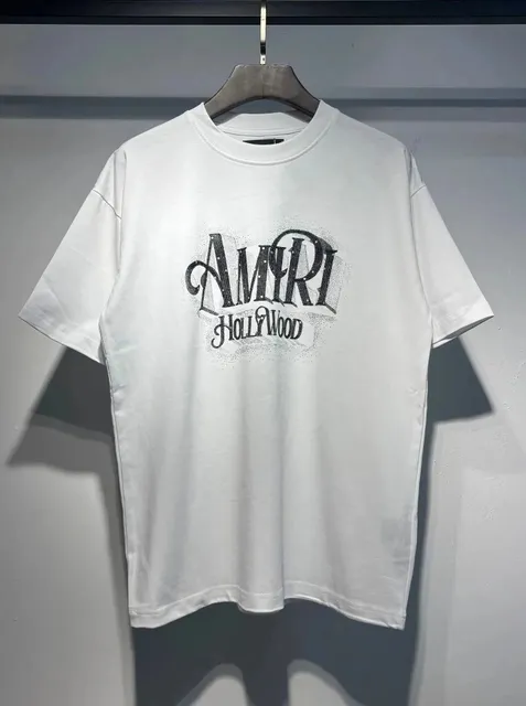 Amiri Hollywood Graphic Tee Crystal-Embellished