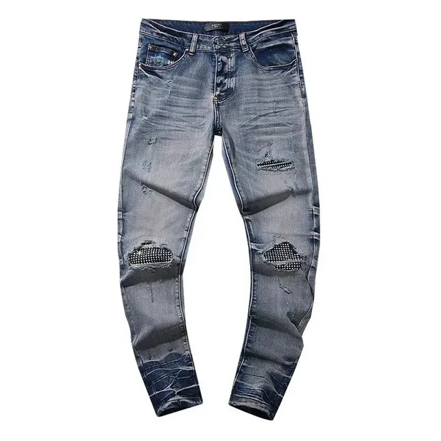 Amiri 501 Jeans Distressed with Mesh Patch