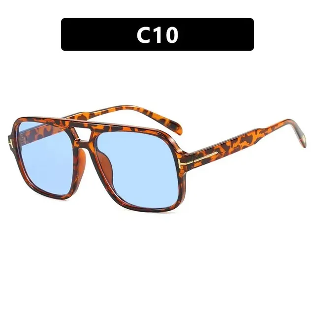 Tom Ford Aviator Sunglasses Tortoiseshell Frame with Blue Lens