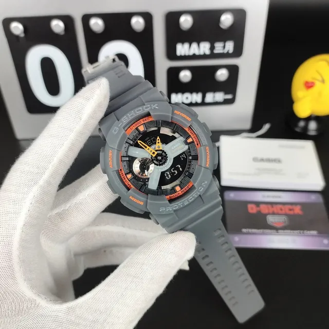 Casio G-Shock GA-110 Grey Orange Accents