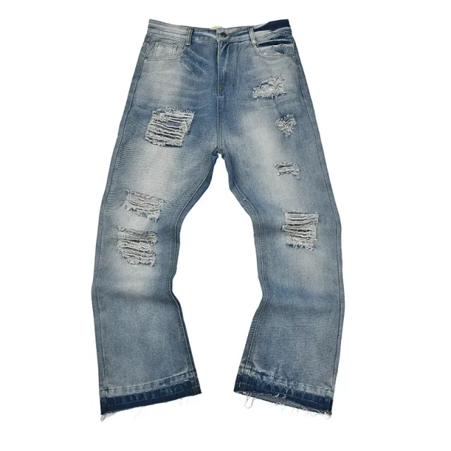 Levi's Distressed Jeans Ripped Wide-Leg