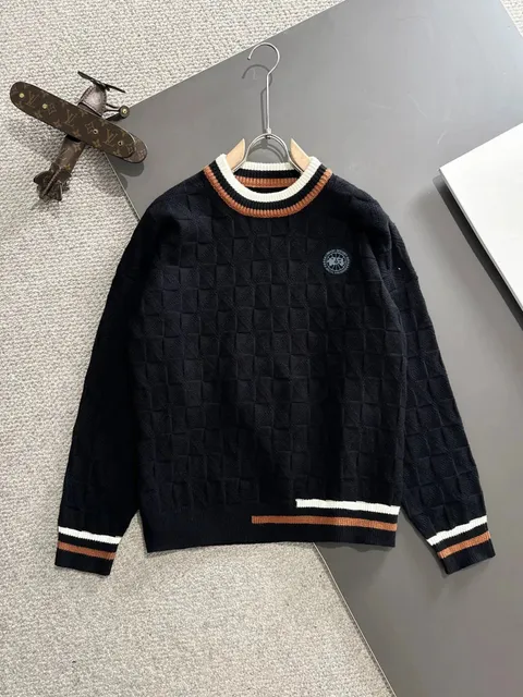 Canada Goose Knit Sweater Basketweave with Ribbed Trim