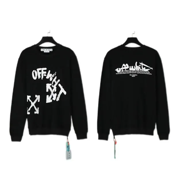 Off-White Crewneck Sweatshirt Diagonal Arrows Print