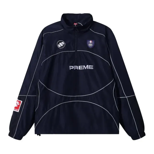 Supreme × Asics Half-Zip Windbreaker Navy