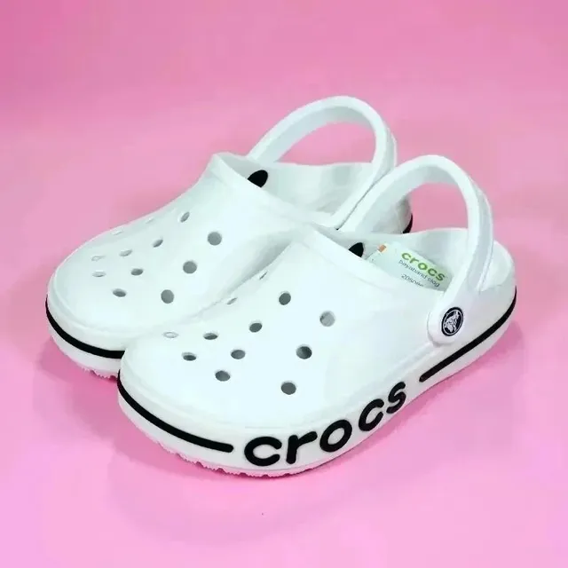 Crocs Classic Clog White with Black Logo