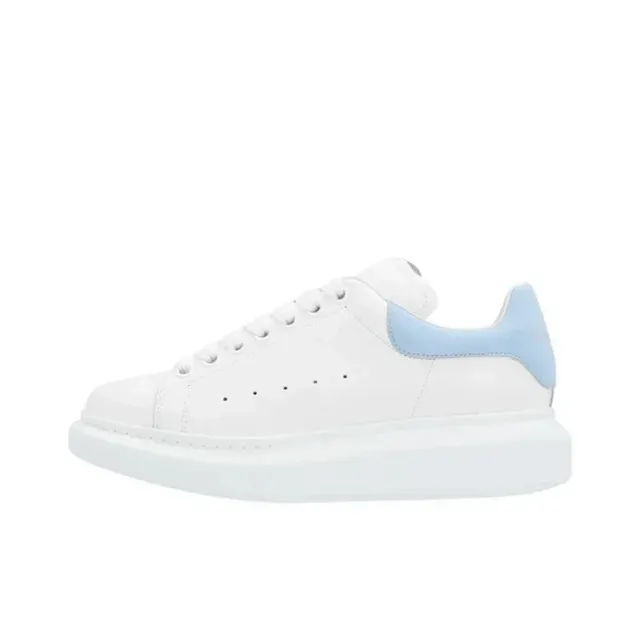 Alexander McQueen Oversized Sneaker White with Light Blue Heel Tab