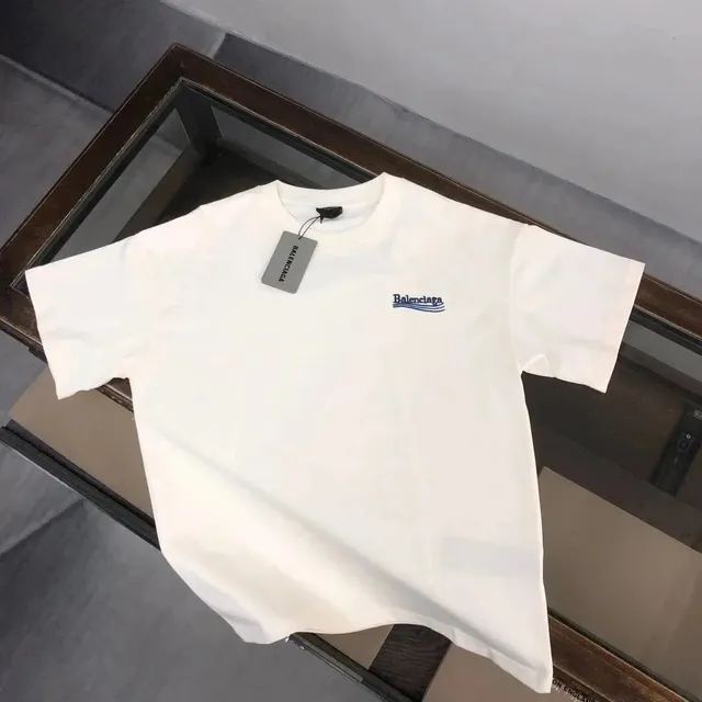 Balenciaga Logo T-Shirt Wave Logo