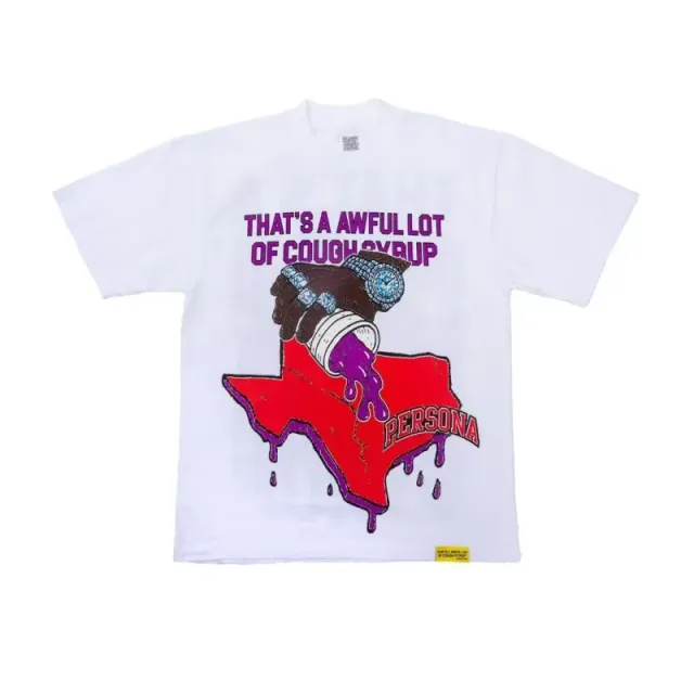 An Awful Lot of Cough Syrup Graphic T-Shirt Persona Texas Graphic