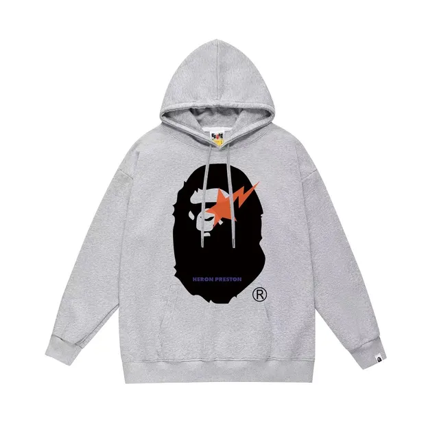 BAPE Hooded Sweatshirt Ape Head with Heron Preston Logo