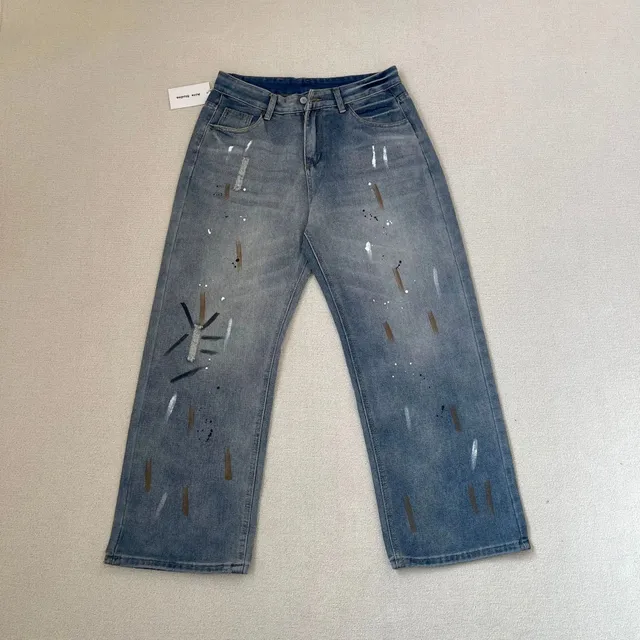 Acne Studios Distressed Jeans Paint-Splatter