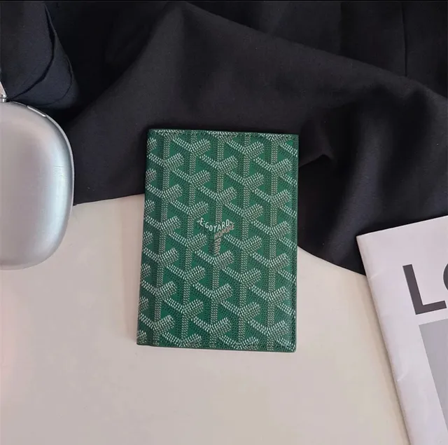 Goyard Saint Louis Passport Cover Green Goyardine Canvas