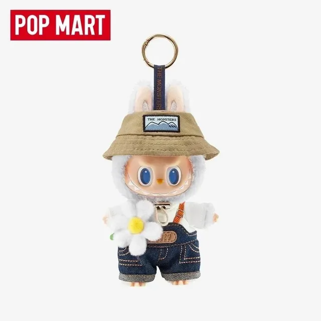 Pop Mart × Labubu The Monsters Keychain Rabbit in Denim Overalls