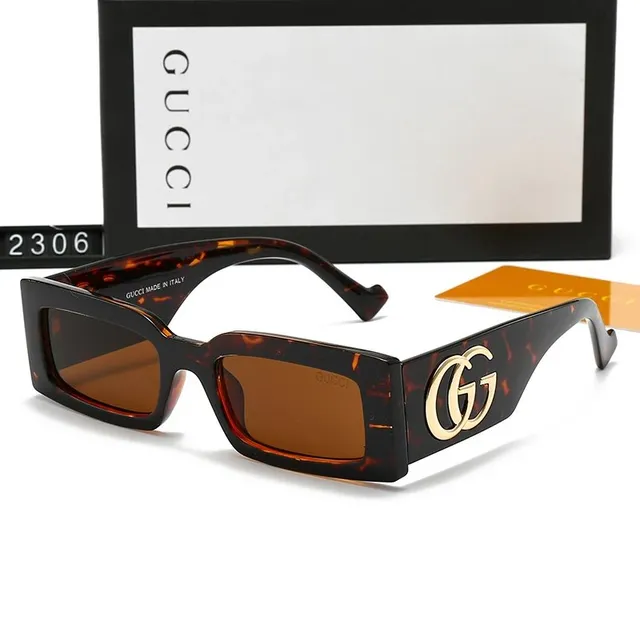 Gucci Square Sunglasses Tortoiseshell with Gold GG